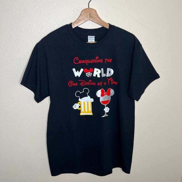 Conquering Epcot Drinking Tee Medium - Picture 1 of 8
